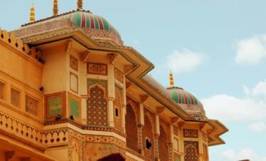 Colorful array of traditional Indian architecture showcasing intricate design in Jaipur, India.